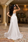 Load image into Gallery viewer, Wholesale Strapless Sweetheart Bodice A-Line Satin Bridal Wedding Gown with Slit by LA2244 - - Wedding Dress LA Merchandise