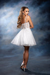 Load image into Gallery viewer, Wholesale Plunging Illusion V-Neck Floral Embroidered Bodice A-Line Homecoming Dress by LA2246 - - Short Dress LA Merchandise