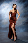 Load image into Gallery viewer, Wholesale Strapless Sweetheart Ruched Bodice Mermaid Prom Evening Gown with Ruffle Slit by LA2247 - - Long Formal Dresses LA Merchandise