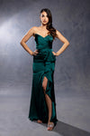 Load image into Gallery viewer, Wholesale Strapless Sweetheart Ruched Bodice Mermaid Prom Evening Gown with Ruffle Slit by LA2247 - - Long Formal Dresses LA Merchandise