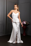 Load image into Gallery viewer, Wholesale Strapless Sweetheart Ruched Satin Mermaid Bridal Wedding Gown by LA2247
