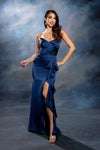 Load image into Gallery viewer, Wholesale Strapless Sweetheart Ruched Bodice Mermaid Prom Evening Gown with Ruffle Slit by LA2247 - - Long Formal Dresses LA Merchandise
