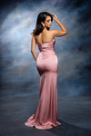 Load image into Gallery viewer, Wholesale Strapless Sweetheart Ruched Bodice Mermaid Prom Evening Gown with Ruffle Slit by LA2247 - - Long Formal Dresses LA Merchandise