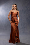 Load image into Gallery viewer, Wholesale Strapless Sweetheart Ruched Bodice Mermaid Prom Evening Gown with Ruffle Slit by LA2247 - SIENNA - Long Formal Dresses LA Merchandise