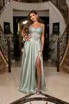 Cargar imagen en el visor de la galería, LA2256 Wholesale Sweetheart Beaded Illusion Corset A-Line Prom Evening Gown with Lace-Up Back - - Long Formal Dresses LA Merchandise