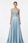 Load image into Gallery viewer, Wholesale Sweetheart Beaded Illusion Corset A-Line Prom Evening Gown with Lace-Up Back by LA2256 - DUSTYBLUE - Long Formal Dresses LA Merchandise