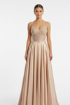 Load image into Gallery viewer, Wholesale Sweetheart Beaded Illusion Corset A-Line Prom Evening Gown with Lace-Up Back by LA2256 - CHAMPAGNE - Long Formal Dresses LA Merchandise
