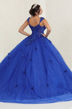Load image into Gallery viewer, LA Merchandise LA242 3D Appliqued Glitter Sleeveless Quinceanera Gown - - LA Merchandise