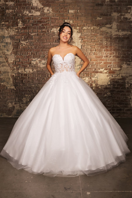 Wholesale Bridal Gown Sweetheart Corset Back Sweet 16 Dress By LA243