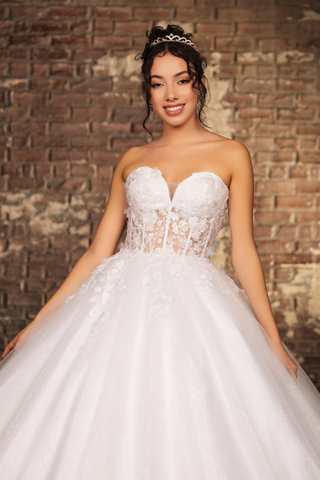 Wholesale Bridal Gown Sweetheart Corset Back Sweet 16 Dress By LA243