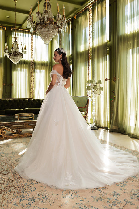 Wholesale Wedding Dress Off Shoulder Sequin Sweet 16 Gown By LA244