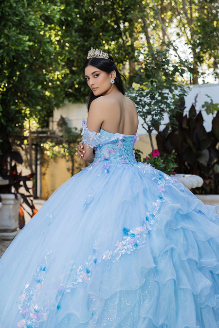 Wholesale Quinceanera Gown Sleeveless Ruffled Prom Dress By LA247