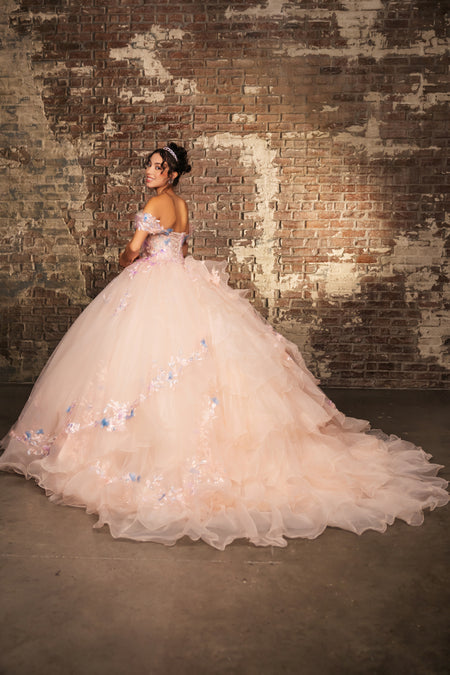 Wholesale Quinceanera Gown Sleeveless Ruffled Prom Dress By LA247