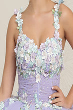 Load image into Gallery viewer, LA Merchandise LA249 Sleeveless Floral Lilac Multi Quince Gown - - LA Merchandise