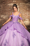 Load image into Gallery viewer, LA Merchandise LA250 Floral Beaded Tiered Quinceanera Gown