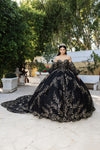 Load image into Gallery viewer, LA Merchandise LA251 Strapless Embroidered Bow Accent Ball Gown - BLACK GOLD - LA Merchandise