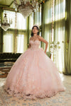 Load image into Gallery viewer, LA Merchandise LA251 Strapless Embroidered Bow Accent Ball Gown - BLUSH GOLD - LA Merchandise