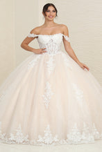 Load image into Gallery viewer, LA Merchandise LA253B Ivory/Nude Floral Bridal Ball Gown - - LA Merchandise