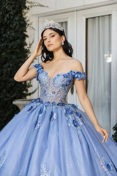 Wholesale Prom Dress Off Shoulder Sheer Corset  Gala Gown By LA262