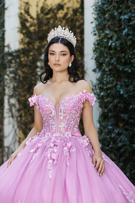 Wholesale Prom Dress Off Shoulder Sheer Corset  Gala Gown By LA262