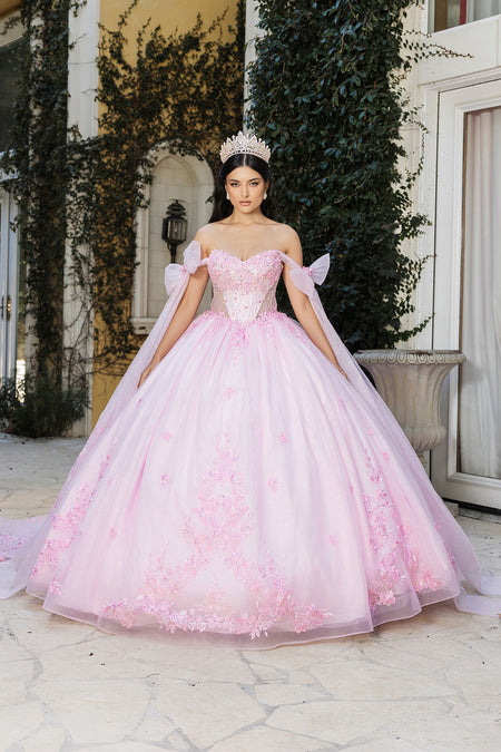 Wholesale Pageant Dress Sweetheart Cape Sleeves Prom Gown By LA263