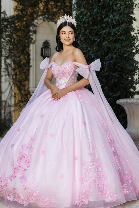Wholesale Pageant Dress Sweetheart Cape Sleeves Prom Gown By LA263