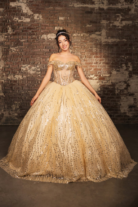 Wholesale Quince Dress Sweetheart Sequin Masquerade Ball By LA264