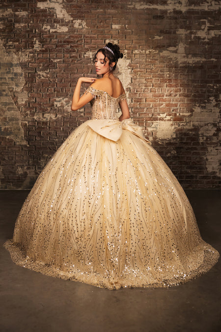 Wholesale Quince Dress Sweetheart Sequin Masquerade Ball By LA264