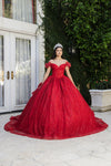 Load image into Gallery viewer, Wholesale Sweet 16 Dress Off Shoulder Floral Lace Gala Gown By LA265