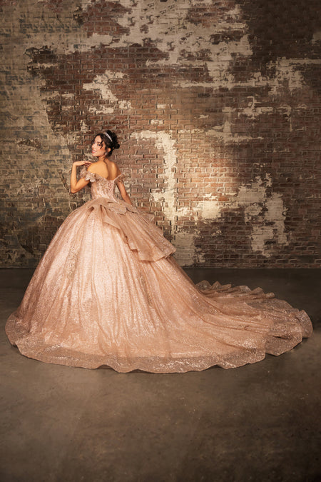 Wholesale Sweet 16 Dress Off Shoulder Floral Lace Gala Gown By LA265