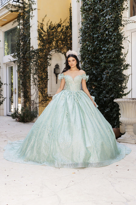 Wholesale Sweet 16 Dress Off Shoulder Floral Lace Gala Gown By LA265