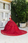 Load image into Gallery viewer, Wholesale Sweet 16 Dress Off Shoulder Floral Lace Gala Gown By LA265