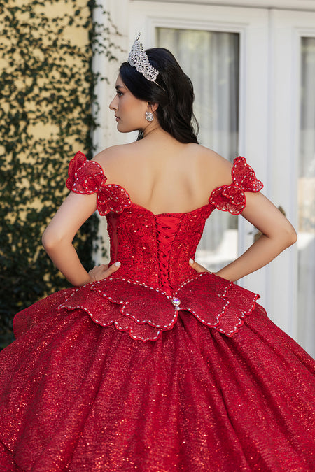 Wholesale Sweet 16 Dress Off Shoulder Floral Lace Gala Gown By LA265