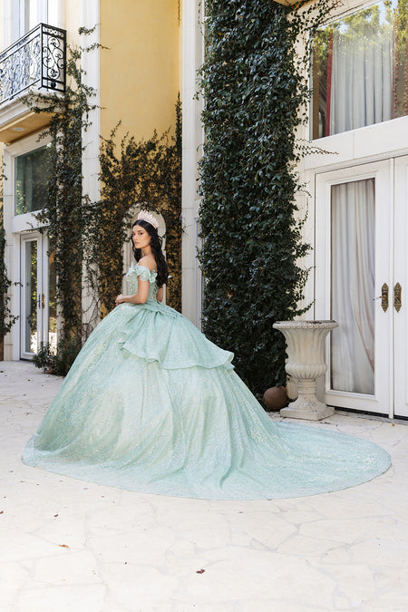 Wholesale Sweet 16 Dress Off Shoulder Floral Lace Gala Gown By LA265