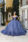 Load image into Gallery viewer, Wholesale Prom Gown Ruffle Short Sleeves Gala Dress By LA266