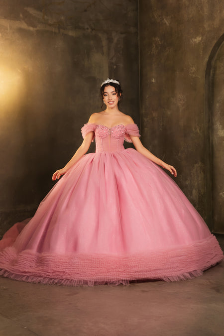 Wholesale Prom Gown Ruffle Short Sleeves Gala Dress By LA266