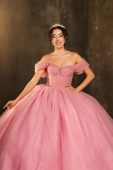 Wholesale Prom Gown Ruffle Short Sleeves Gala Dress By LA266