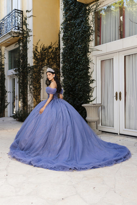 Wholesale Prom Gown Ruffle Short Sleeves Gala Dress By LA266