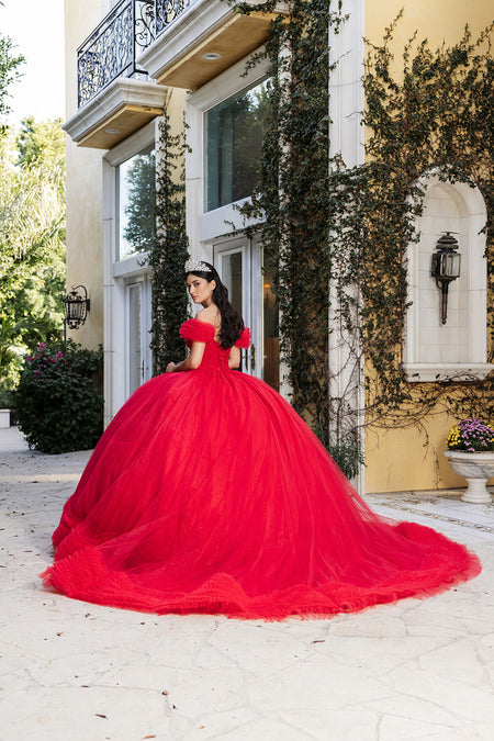 Wholesale Prom Gown Ruffle Short Sleeves Gala Dress By LA266