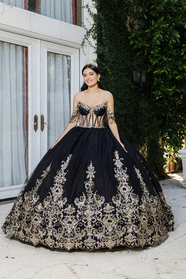 Wholesale Quinceanera Gown Detachable Sleeves Sweet 16 Dress By LA267