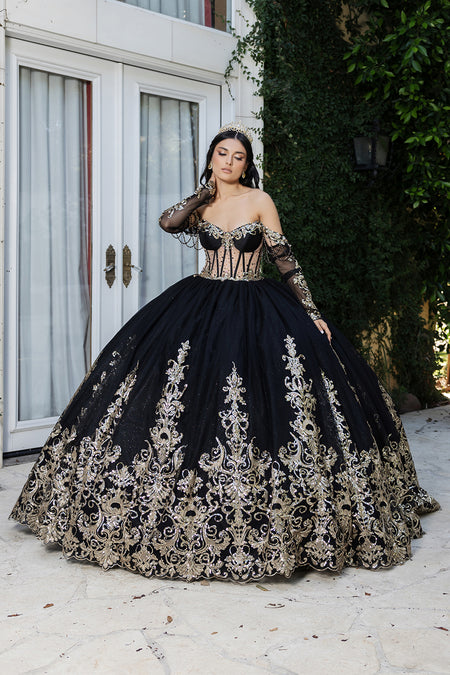 Wholesale Quinceanera Gown Detachable Sleeves Sweet 16 Dress By LA267