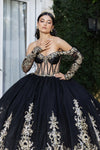 Load image into Gallery viewer, Wholesale Quinceanera Gown Detachable Sleeves Sweet 16 Dress By LA267