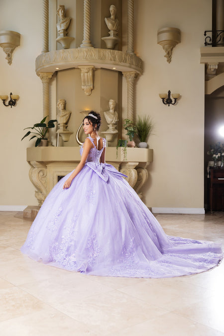 Wholesale Gala Dress V-Neck Pleated Masquerade Ball Gown By LA269