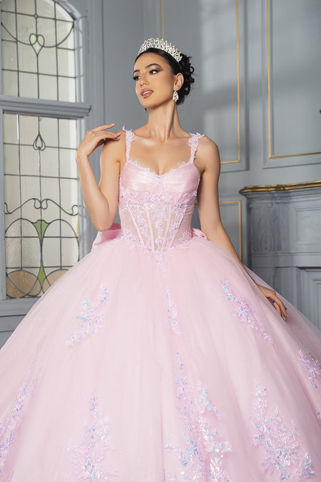 Wholesale Gala Dress V-Neck Pleated Masquerade Ball Gown By LA269