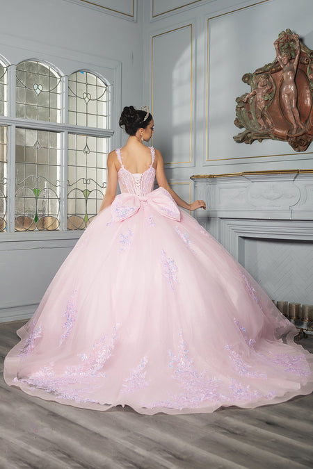 Wholesale Gala Dress V-Neck Pleated Masquerade Ball Gown By LA269