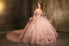 Load image into Gallery viewer, LA Merchandise LA270 Off-Shoulder Floral Applique Ball Gown with Glitter Tulle Skirt - - Quinceanera Dress LA Merchandise