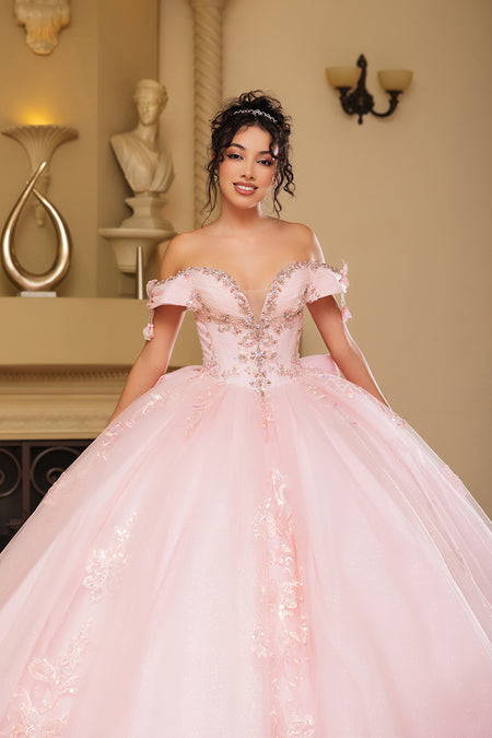 Wholesale Long Prom Dress Sweetheart Sequin Quince Ball Gown By LA274