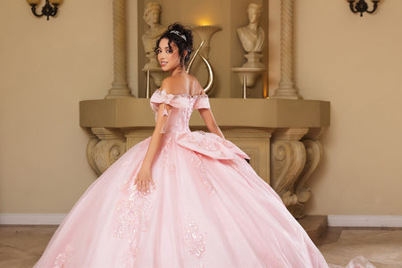 Wholesale Long Prom Dress Sweetheart Sequin Quince Ball Gown By LA274