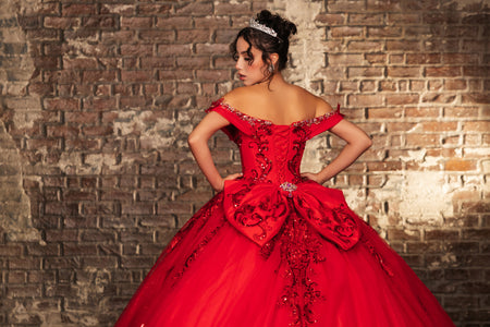 Wholesale Long Prom Dress Sweetheart Sequin Quince Ball Gown By LA274