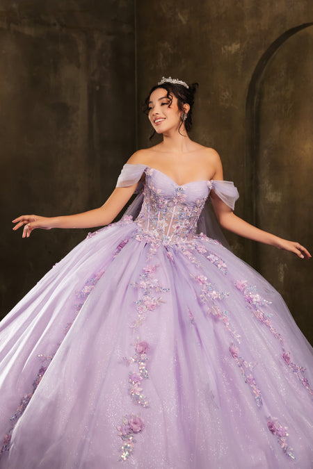 Wholesale Quinceanera Long Dress Sweetheart Floral Ball Gown By LA276